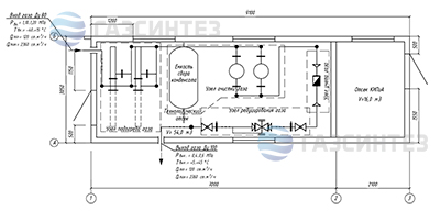 Компоновочная схема блока подготовки газа БПГ производства Завода ГазСинтез